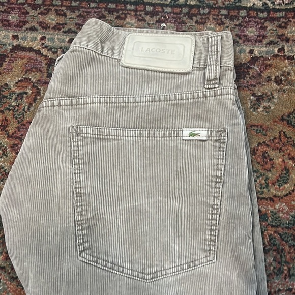 VENDOR ITEM : FINAL PRICE Ladies Beige / Gray Lacoste Corduroy Pants - Picture 8 of 10